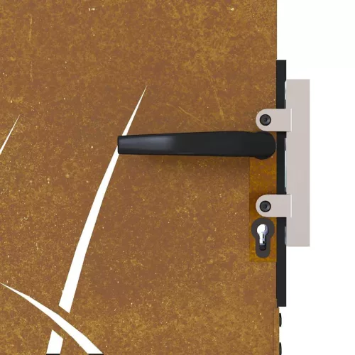  fűmintás corten acél kerti kapu 105 x 80 cm