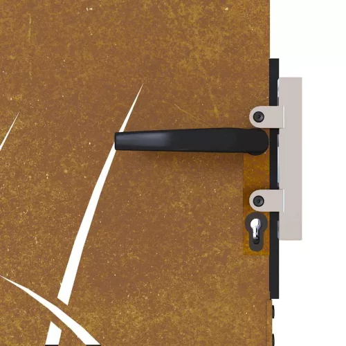  fűmintás corten acél kerti kapu 105 x 105 cm