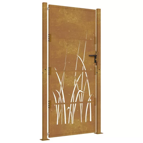  fűmintás corten acél kerti kapu 100x175 cm