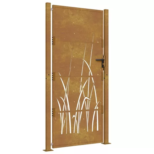  fűmintás corten acél kerti kapu 100x200 cm