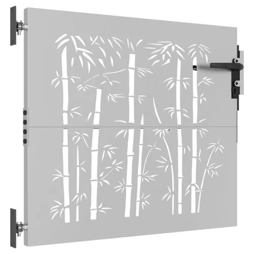  bambuszmintás corten acél kerti kapu 85 x 75 cm