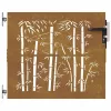  bambuszmintás corten acél kerti kapu 85 x 75 cm