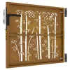  bambuszmintás corten acél kerti kapu 85 x 75 cm