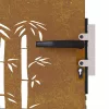  bambuszmintás corten acél kerti kapu 85 x 100 cm