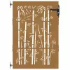  bambuszmintás corten acél kerti kapu 85 x 150 cm