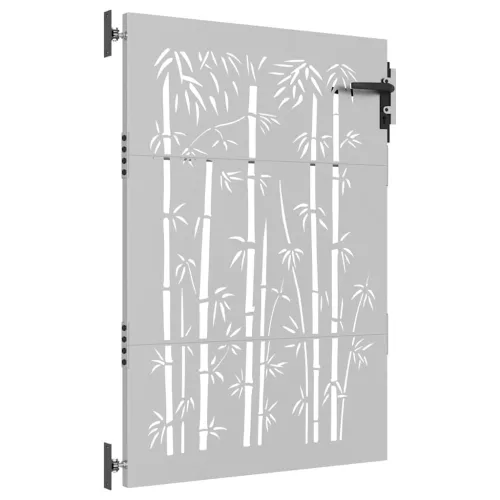  bambuszmintás corten acél kerti kapu 85 x 150 cm