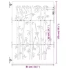  bambuszmintás corten acél kerti kapu 85 x 150 cm