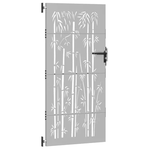  bambuszmintás corten acél kerti kapu 85 x 175 cm