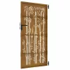  bambuszmintás corten acél kerti kapu 85 x 175 cm