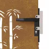  bambuszmintás corten acél kerti kapu 85 x 200 cm