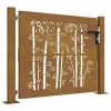  bambuszmintás corten acél kerti kapu 105 x 80 cm