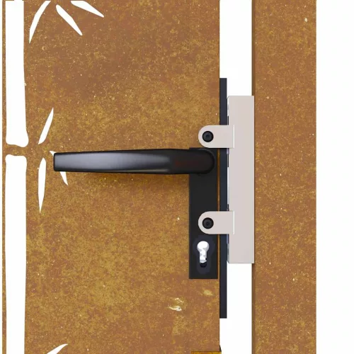  bambuszmintás corten acél kerti kapu 105 x 80 cm