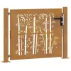  bambuszmintás corten acél kerti kapu 105 x 105 cm