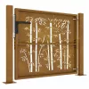  bambuszmintás corten acél kerti kapu 105 x 105 cm