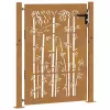  bambuszmintás corten acél kerti kapu 105 x 130 cm