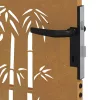  bambuszmintás corten acél kerti kapu 105 x 130 cm