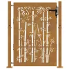  bambuszmintás corten acél kerti kapu 105 x 155 cm