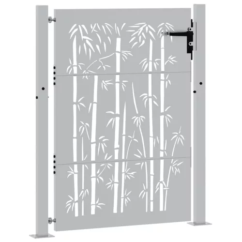  bambuszmintás corten acél kerti kapu 105 x 155 cm