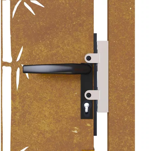  bambuszmintás corten acél kerti kapu 105 x 205 cm