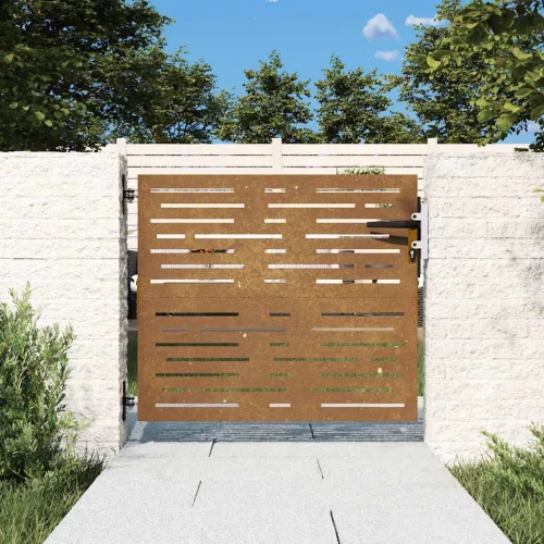  fűmintás corten acél kerti kapu 85 x 75 cm