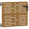  négyszögmintás corten acél kerti kapu 85 x 100 cm