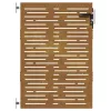  négyszögmintás corten acél kerti kapu 85 x 125 cm