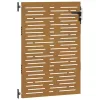  négyszögmintás corten acél kerti kapu 85 x 150 cm