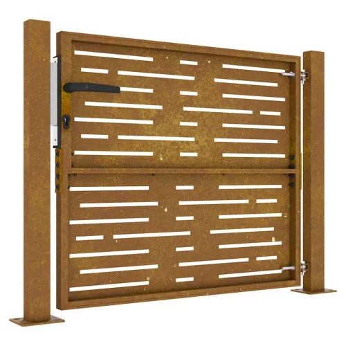  famintás corten acél kerti kapu 105 x 80 cm