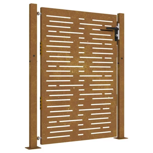  fűmintás corten acél kerti kapu 105 x 130 cm