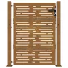  fűmintás corten acél kerti kapu 105 x 130 cm