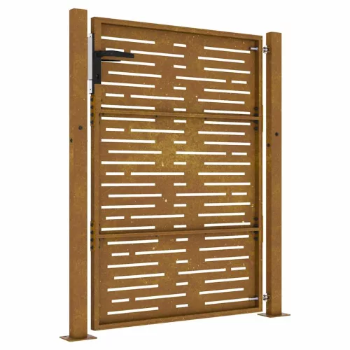  fűmintás corten acél kerti kapu 105 x 155 cm