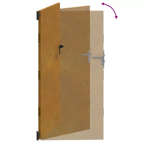  corten acél kerti kapu 85 x 200 cm