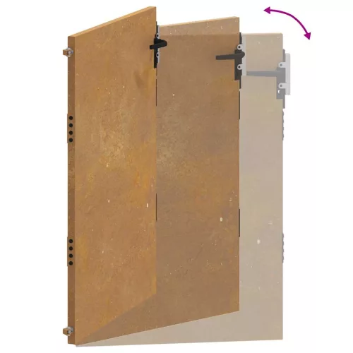  corten acél kerti kapu 105 x 155 cm