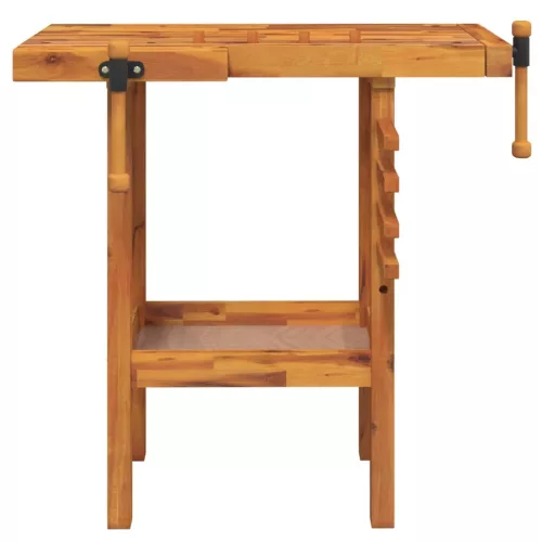  tömör akácfa munkapad satukkal 92 x 48 x 83 cm