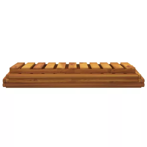  3 szintes barna tömör akácfa összecsukható polc 70 x 31 x 63 cm