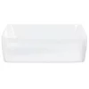  fehér téglalap alakú kerámia mosdókagyló 48x37x13 cm