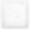  fehér négyzet alakú kerámia mosdókagyló 37x37x13 cm