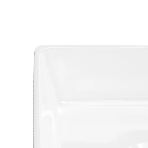  fehér négyzet alakú kerámia mosdókagyló 37x37x13 cm