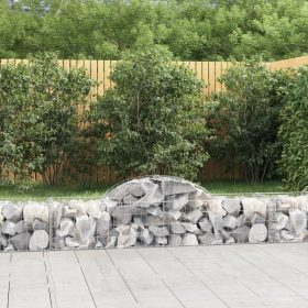  íves horganyzott vas gabion kosár 200x50x40/60 cm