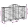  íves horganyzott vas gabion kosár 200x50x100/120 cm