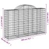  íves horganyzott vas gabion kosár 200x50x120/140 cm