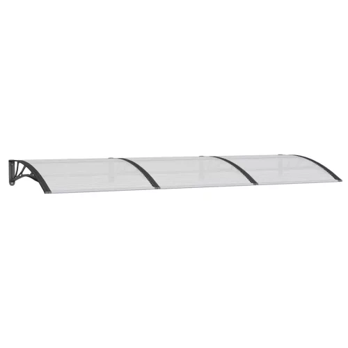  fekete polikarbonát ajtóelőtető 300 x 100 cm