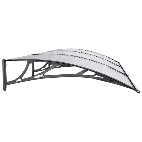  fekete polikarbonát ajtóelőtető 300 x 100 cm