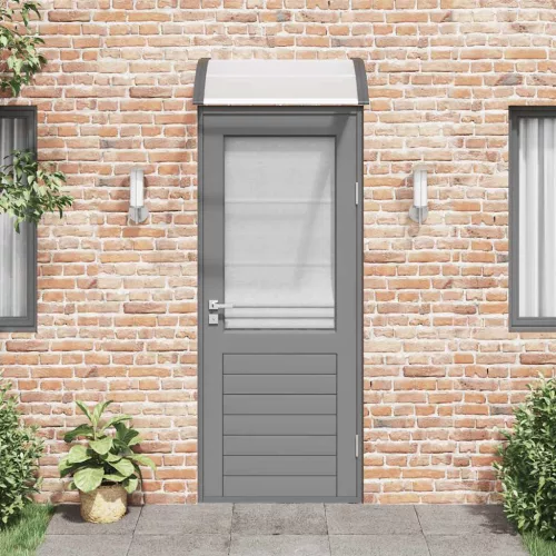  fekete és átlátszó polikarbonát ajtóelőtető 80 x 75 cm