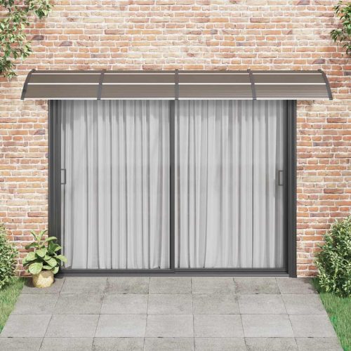  fekete polikarbonát ajtóelőtető 350 x 100 cm