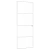  fehér edzett üveg és alumínium vékony beltéri ajtó 76x201,5 cm