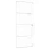  fehér edzett üveg és alumínium vékony beltéri ajtó 83x201,5 cm