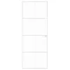  fehér edzett üveg és alumínium vékony beltéri ajtó 76x201,5 cm
