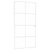  fehér edzett üveg és alumínium vékony beltéri ajtó 102x201,5 cm