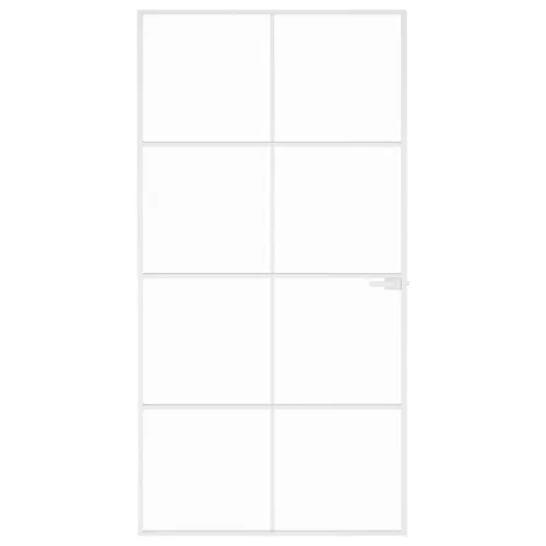  fehér edzett üveg és alumínium vékony beltéri ajtó 102x201,5 cm